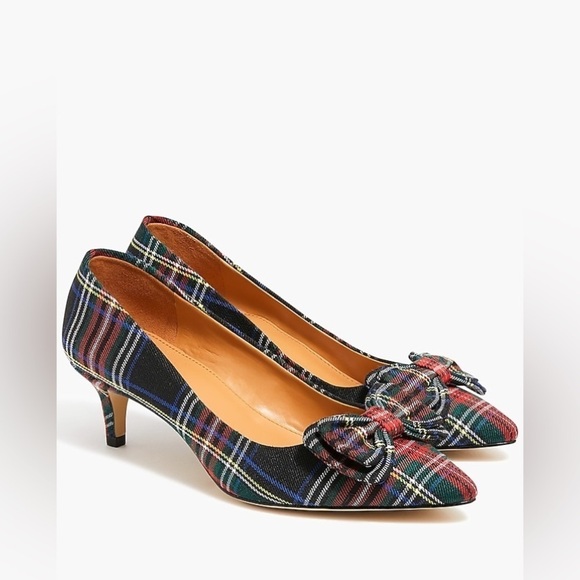 J Crew Tartan Esme kitten heels BL573 - Picture 1 of 7